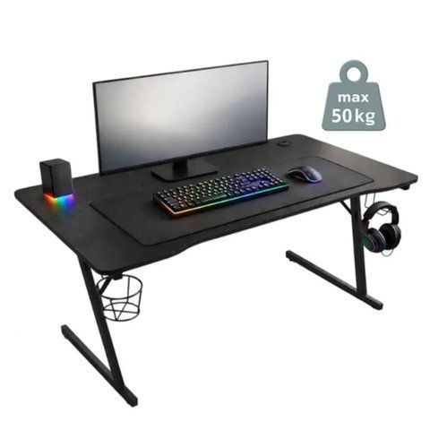 Геймерский игровой компьютерный стол 100 см Bonro B-07 черный (42401088) 42401088 фото