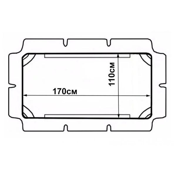 Козырек для садовых качелей Bonro 170x110 см коричневый (42400939) 42400939 фото