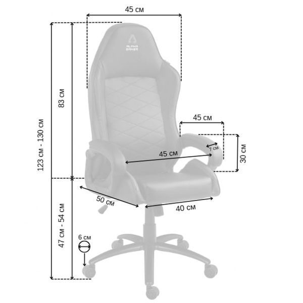 Кресло геймерское Bonro Alpha Gamer YG-N122 черное (42401147) 42401147 фото