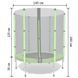 Батут детский комнатный Atleto 140 см с сеткой зеленый (21000402) 21000402 фото 17