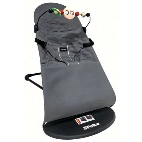 Дитячий шезлонг Spoko Baby крісло гойдалка сірий (SP-108) (42401233) 42401233 фото