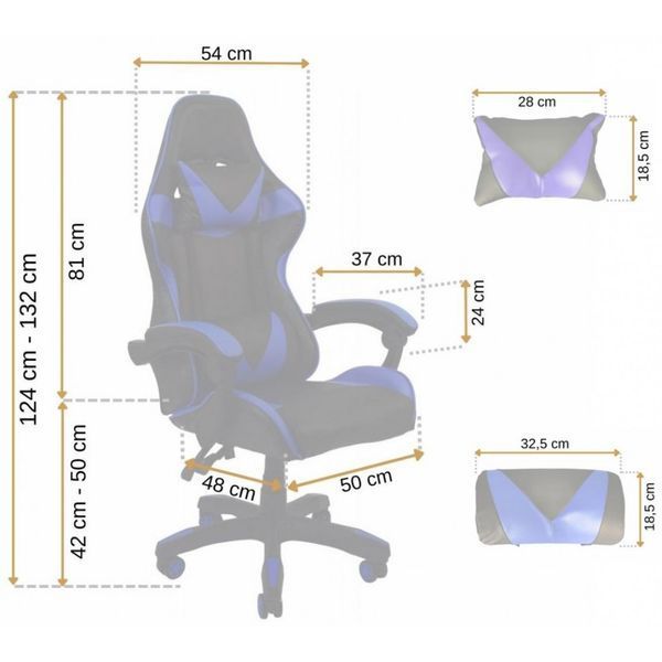 Игровое кресло Bonro B-810 синее (42300051) 42300051 фото