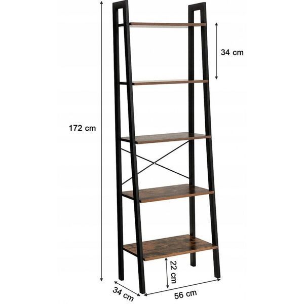 Стелаж етажерка металева лофт Bonro ST-111 DQ (42400045) 42400045 фото