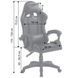 Геймерское эргономичное кресло с подушкой Bonro BN-086 черное (42400965) 42400965 фото 7