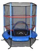 Детский батут Atleto 140 см с сеткой синий New