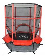 Детский батут Atleto 140 см с сеткой красный New