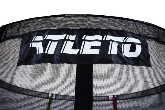Батут Atleto 312 см с внутренней сеткой и стремянкой multikolor + подарок мячик 