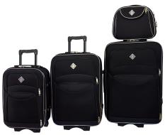 Набор чемоданов и кейс 4в1 Bonro Style черный