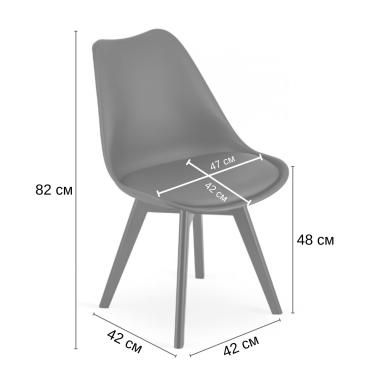 Кресло Bonro B-487 черное с черными ножками (4 шт) 