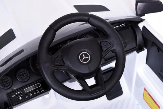  Дитячий електромобіль Mercedes BBH-011 білий (колеса EVA) (ліцензійний)