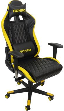  Крісло геймерське Bonro 1018 жовте