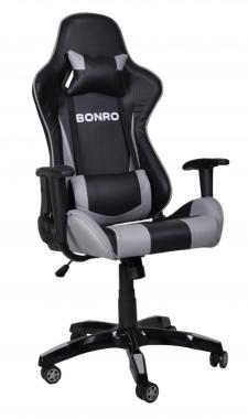 Кресло геймерское Bonro 2018 серое 