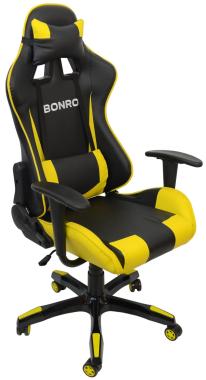 Кресло геймерское Bonro 2018 желтое 