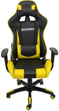 Кресло геймерское Bonro 2018 желтое 