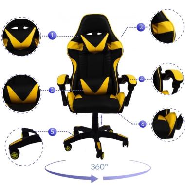  Крісло геймерське Bonro B-810 жовте