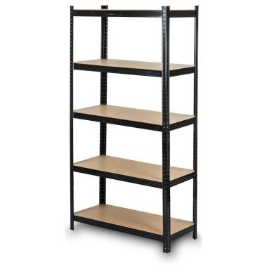 Стеллаж металлический 150х70х30см Siker GoodTool P7030 черный 5 полок 