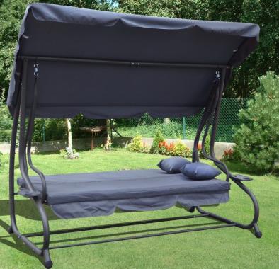 Качеля садовая Bonro Garden серая 4 местная 230 см ширина 
