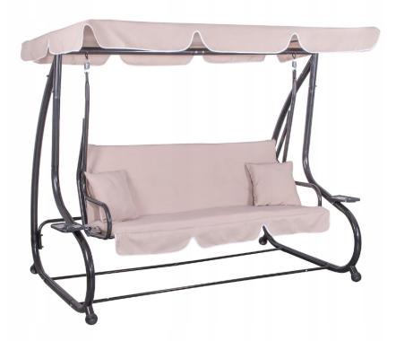 Качеля садовая Bonro Garden бежевая 4 местная 230 см ширина 