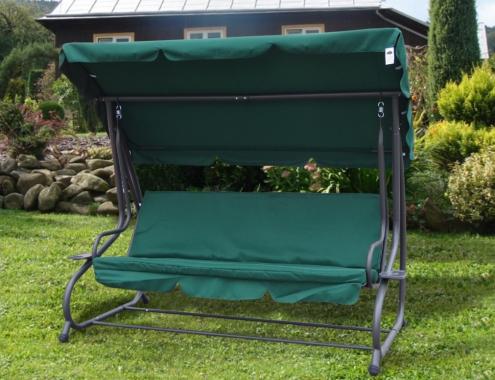 Качеля садовая Bonro Garden зеленая 4 местная 230 см ширина 