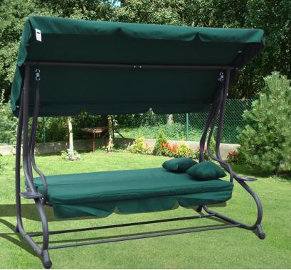 Качеля садовая Bonro Garden зеленая 4 местная 230 см ширина 