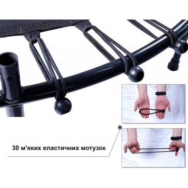 Батут детский комнатный Atleto 140 см с сеткой красный 