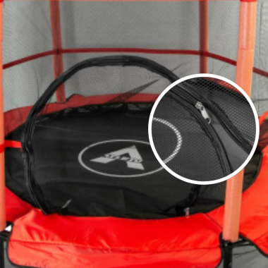 Детский батут Atleto 140 см с сеткой красный New 