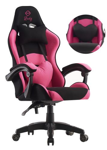 КРІСЛО ГЕЙМЕРСЬКЕ BONRO LADY 806 ЧОРНО-РОЖЕВЕ