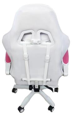 Кресло геймерское Bonro Lady 807 розово-белое 