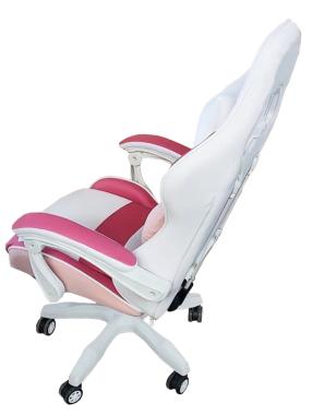 Кресло геймерское Bonro Lady 807 розово-белое 