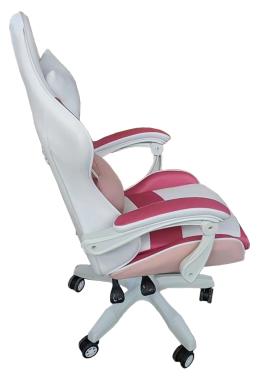 Кресло геймерское Bonro Lady 807 розово-белое 