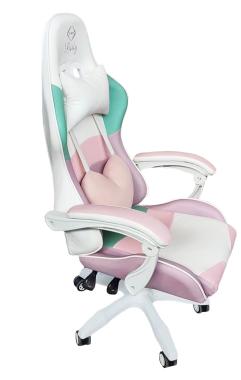 Кресло геймерское Bonro Lady 813 розово-фиолетовое 