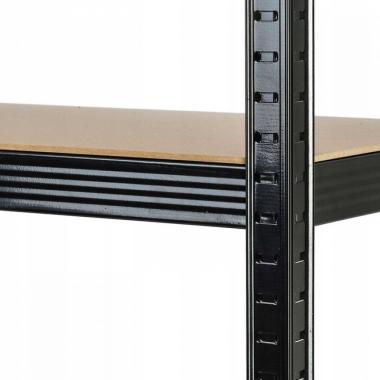 Стелаж металевий 3 секції 15 полиць Siker чорний 180x90x40