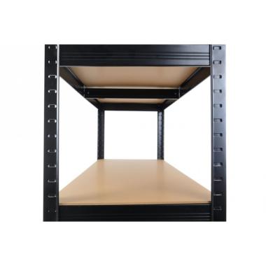  Стелаж металевий 3 секції 15 полиць Siker чорний 180x90x40