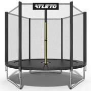 Батут дитячий з сіткою 183 см Atleto чорний