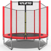 Батут дитячий з сіткою 183 см Atleto червоний