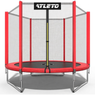Батут дитячий з сіткою 183 см Atleto червоний