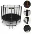 Батут с сеткой и стремянкой 374 см Atleto Black + подарок мячик 