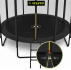 Батут с сеткой и стремянкой 374 см Atleto Black + подарок мячик 