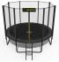 Батут с сеткой и стремянкой 374 см Atleto Black + подарок мячик 