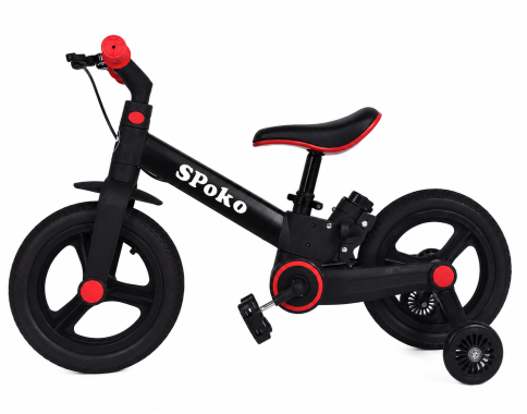  Біговел велосипед трасформер 3в1 Spoko SP-150 чорно-червоний