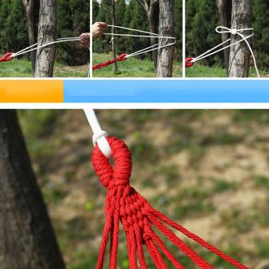 Гамак двухместный подвесной из ткани 270х150 Bonro B-091 с чехлом красный 120 кг 