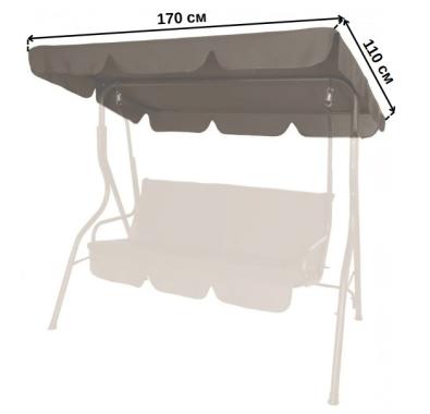  Дашок для садової гойдалки Bonro 170x110 см коричневий
