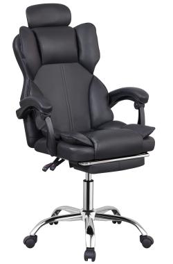 Кресло офисное с подставкой для ног Bonro B-058 черное 