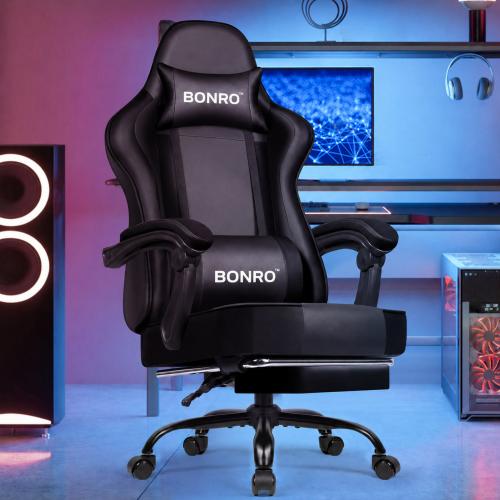 Крісло офісне з підставкою для ніг Bonro B-059