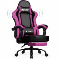 Кресло офисное с подставкой для ног Bonro B-059 фиолетовое