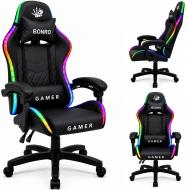 Компьютерное кресло Bonro Gamer с LED подсветкой черного цвета (B-149)