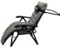 Шезлонг лежак с подушкой и подстаканником Bonro B-06 серый 120 кг 