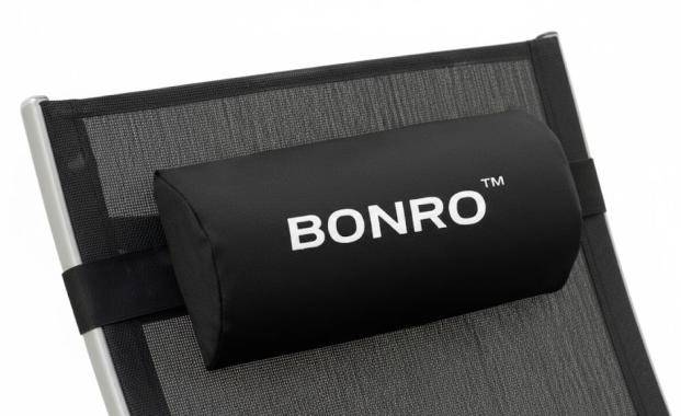 Садовый лежак шезлонг с алюминиевой рамой Bonro BG-008 черный 