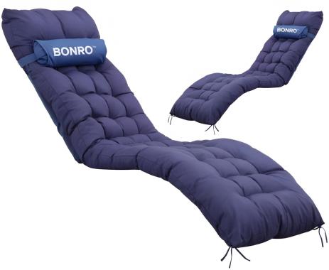 Подушка матрас для шезлонга 155х55х5 Bonro B-02 синяя 
