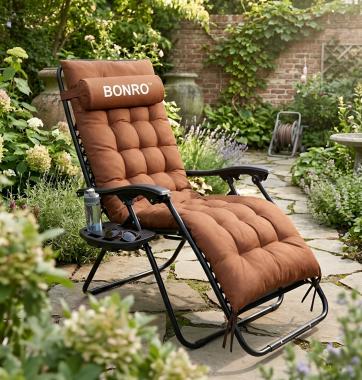 Подушка матрас для шезлонга 155х55х5 Bonro B-02 коричневая 